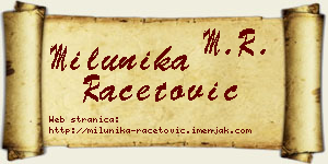 Milunika Račetović vizit kartica